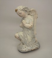 Angel old hand painted stone & plaster sculpture figure guardian angel guardian angel patron saint guardian angel