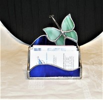 Tiffanyi pillangós névjegykártya tartó