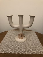 Ceramic candlestick with 3 branches 21 x 21 cm