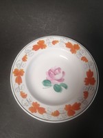 R.St., Antique hard earthenware Viennese rose plate, wall plate - ep