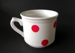 Retro 0.5 l large polka dot porcelain mug