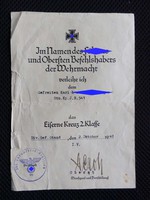 Német 2. VH Vaskereszt Iron Cross / Eisernes Kreuz EK1 C.E. Juncker, nem mágneses belső maggal