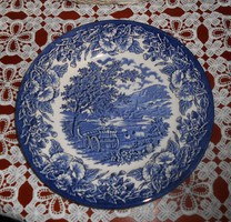 Blue scene flat plate 25 cm marked willox