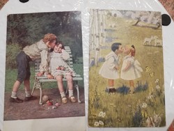 Antik képeslapok XIX.sz.-gyerekek
