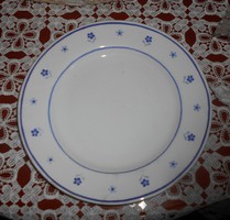 Fehér kerámia tányér kék virágokkal / IKEA/ ajándék kistányérokkal