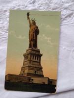 Antik amerikai képeslap, New York Szabadságszobor 1910 körüli