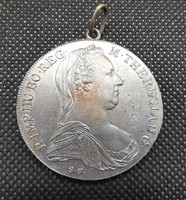 1780 Ezüst Mária Terézia tallér SF utánveret (medál)