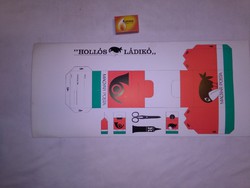 Retro MAGYAR POSTA "Hollós ládika" - karton kivágóminta - reklám