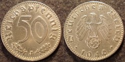 Német III. Birodalom 50 pfennig  1940J