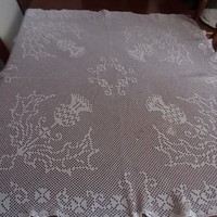 Crochet lace tablecloth, 100 x 90 cm
