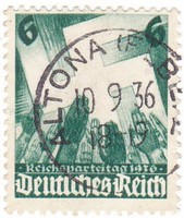 Commemorative stamp of the German Empire 1936