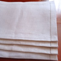 4 db nyersfehér színű textil terítő, tányér alátét, 40 x 30 cm