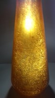 Karcagi thick-walled glass vase sun yellow