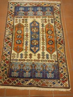 155 x 100 cm Kazak antik Kaukázusi ima szőnyeg eladó
