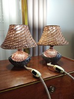 2db felújított Kerezsi Gyöngyi kerámia asztali lámpa párban - Karácsonyi ajándéknak is!