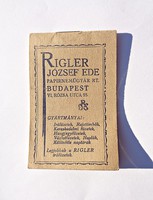 Rigler József ede paper factory rt. 1939 Calendar and notebook