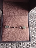 Antique silver buton earrings