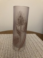 Patterned glass vase 18 cm