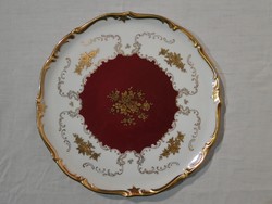 0463 Old large gilded porcelain serving bowl