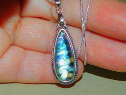 Murano glass drop pendant added to gift necklace marked 18kgp