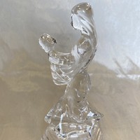 Különleges üveg szobor: anya gyermekével
