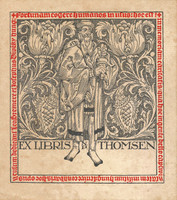 József Divéky (1887-1951) marked woodcut ex libris