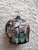 Glass elephant Christmas tree decoration