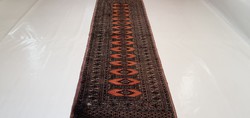 2936 Signed Pakistani yamud hand wool persian rug 260x80cm free courier