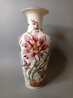 Zsolnay Orchideás váza, 27cm, gyönyörű, újszerű állapotban!