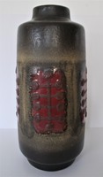 Különleges német kerámia váza, FAT LAVA díszítéssel 1960-as évek