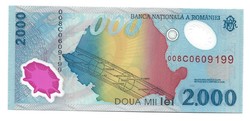 2000 lei 1999 Románia Napfogyatkozás. Polymer bankjegy. UNC