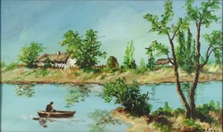 1H025 xx. Century Hungarian painter: boatman