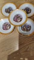Zsolnay  antik jelenetes tányér 5 darab 7000ft