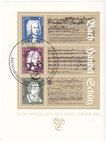 Ddr commemorative stamp block 1985