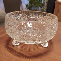 Polished crystal serving bowl