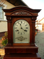 Gyönyörű, nagyon ritka, nagy méretű, antik ónémet, működő kandalló óra