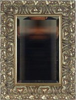 1H072 Gyönyörű metszett tükör impozáns keretben 42 x 32 cm