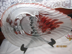 Hattyú formájú  Walther Glas  asztalközép kináló