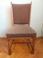 Antik (1910-20) koloniál stílusú székek, gyönyörűen kidolgozott toboz díszítéssel (2db)
