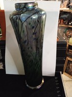 Horváth Márton gyonyorű üveg vázája, 27 x 10 x 10 cm méretű