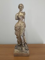 1 ft os aukció! Csodálatos női akt. Bronz ezüstözve. 48 cm magas.