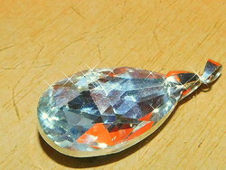 Crystallized swarovski elements crystal drop pendant 18kgp