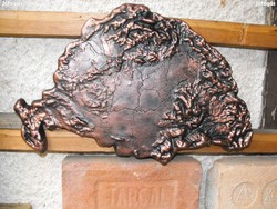 Fém öntvény Hőálló Fagy álló kemence kandalló dísz 46cm Nagy Magyarország címer trianon