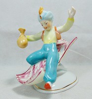 Aladin Hollóházi kézzel festett  retro  porcelán szobor