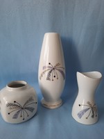 Aquincumi porcelán váza, 3 darabos