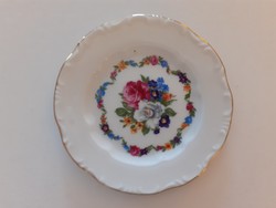 Régi Zsolnay porcelán mini tányér 8 cm