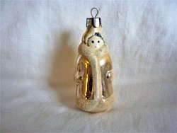 Old bottle of Christmas tree decoration - lady in 