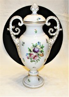 Herend amphora vase with lid 38 cm
