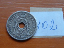 BELGIUM BELGIE 5 CENTIMES 1922 King Albert I, 75% réz, 25% nikkel, 102.