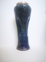 Szecesszió cobalt pappilon Loetz üveg váza